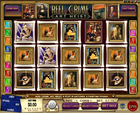 Screenshot of Reel Crime 2 - Art Heist Casino Slot