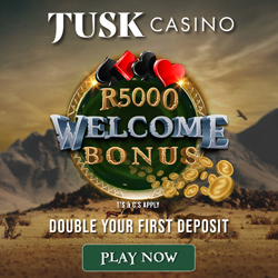 Get R5000 worth of bonuses at Tusk Casino